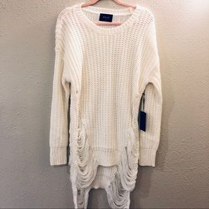 Active USA- chunky frayed sweater